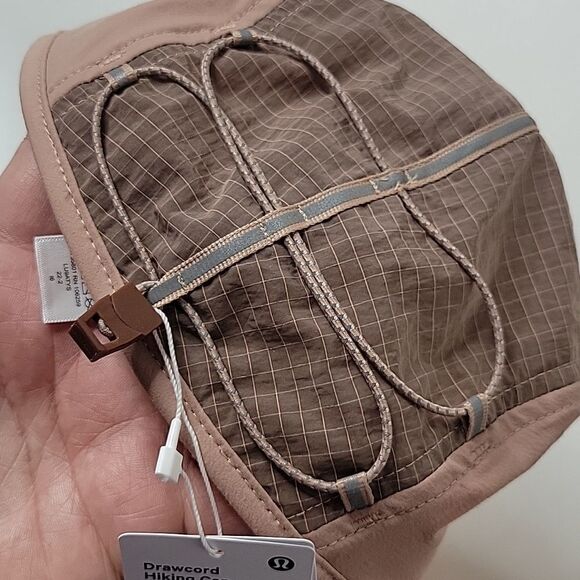 NEW RIPSTOP TRAIL LULULEMON TAN / PINK CLAY ADJUSTABLE CORD LIGHTWEIGHT HAT NWT main image 5